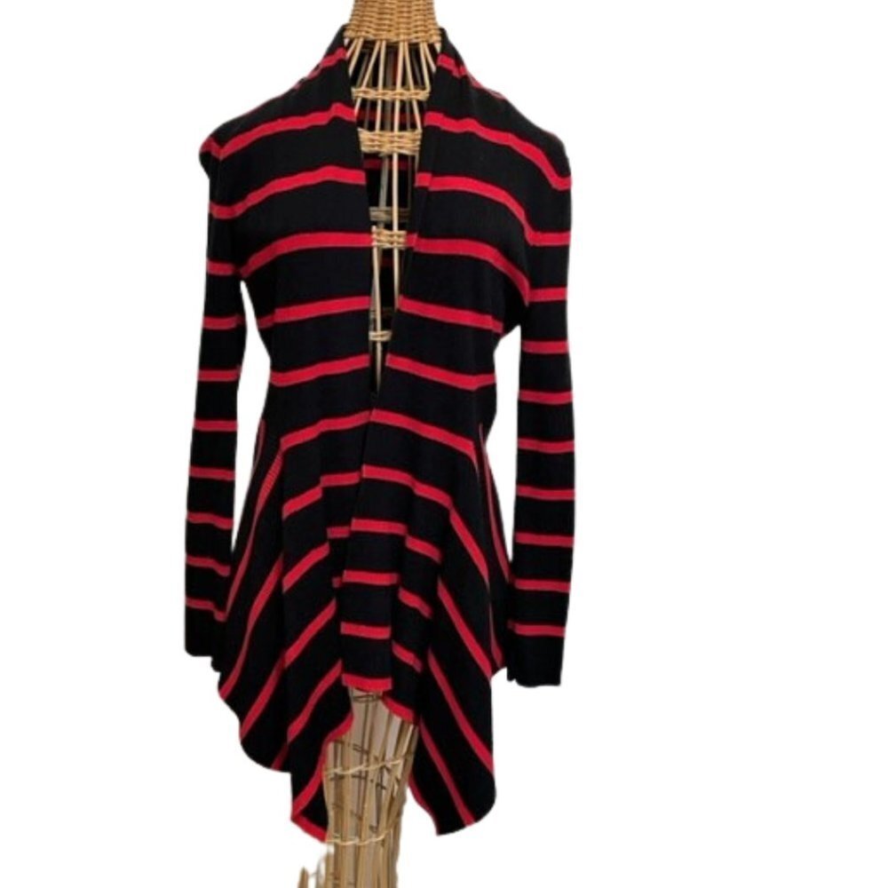 Premise black and red cardigan sweater.